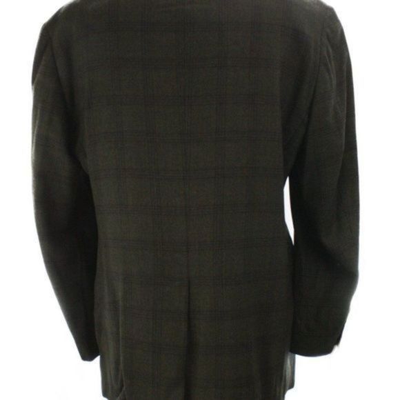 BROOKS BROTHERS Men's Green Plaid Cashmere Jacket Size S - Picture 4 of 7